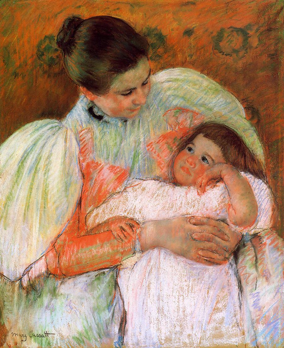 Nurse and Child - Mary Cassatt Painting on Canvas
